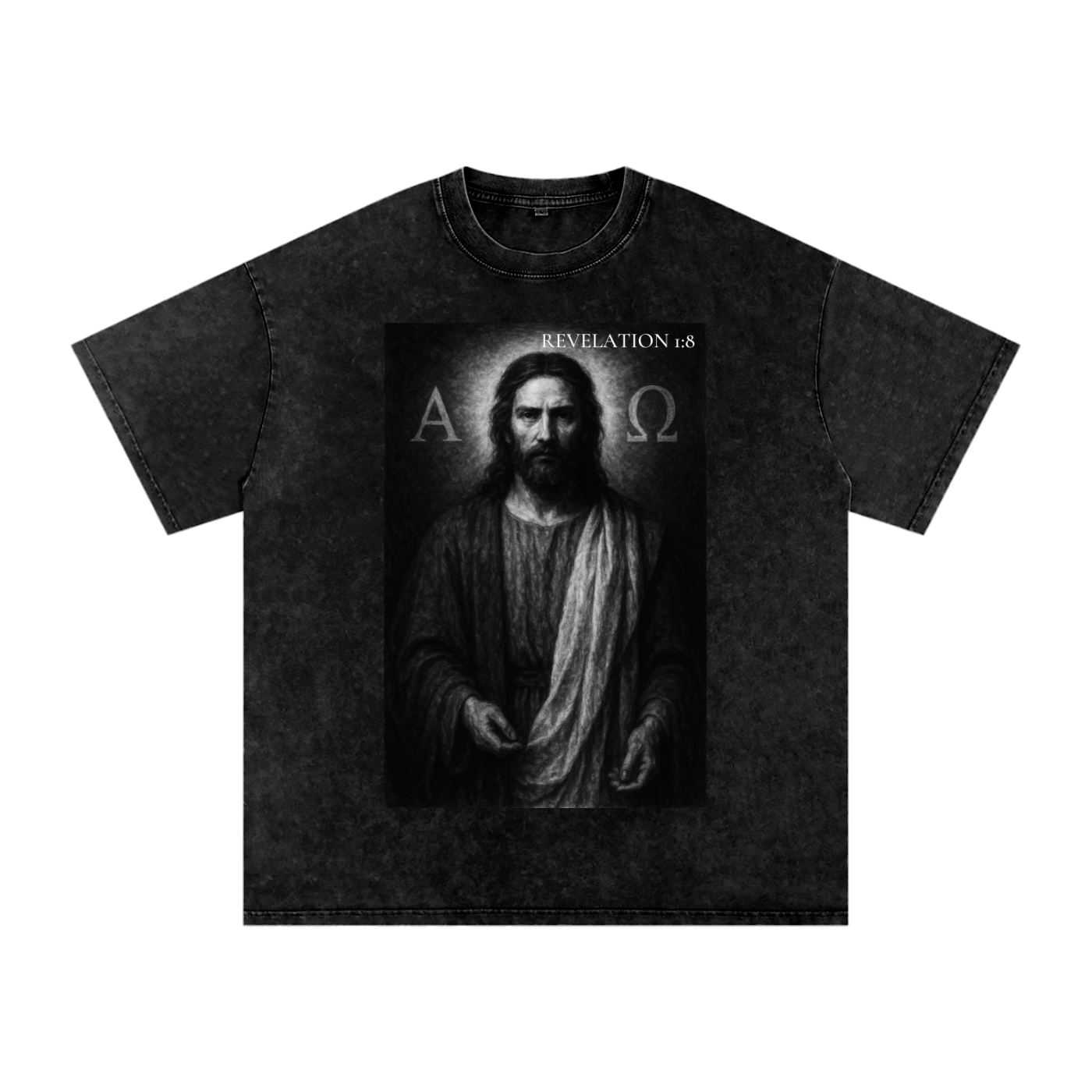 Revelation 1:8 - Acid Wash Oversize T-Shirt