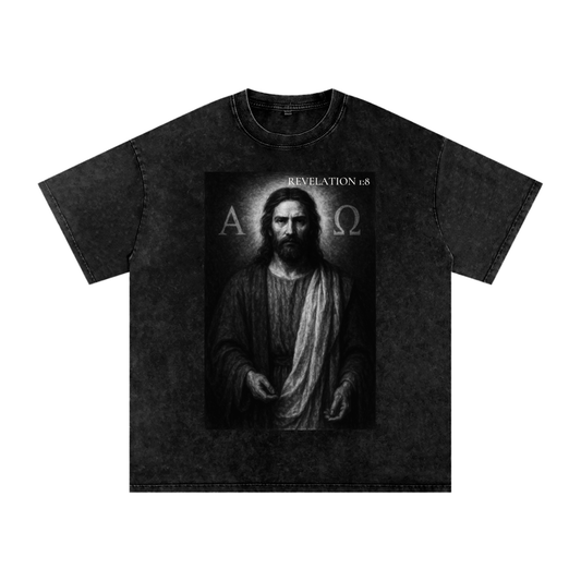 Revelation 1:8 - Acid Wash Oversize T-Shirt