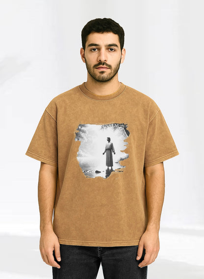 Psalm 29:11 - Oversized Snow Washed T-Shirt