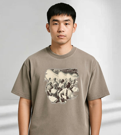 Ephesians 5:19 - Enzymes Washed T-Shirt
